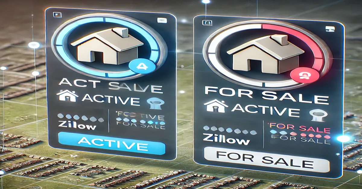 Zillow Active vs For Sale